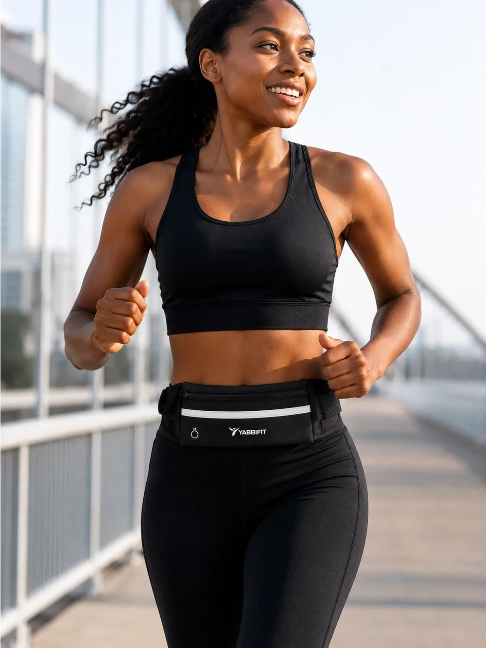 YABBIFIT Running Belt|Adjustable Waterproof Waist Pack for Phone, Keys & Fitness